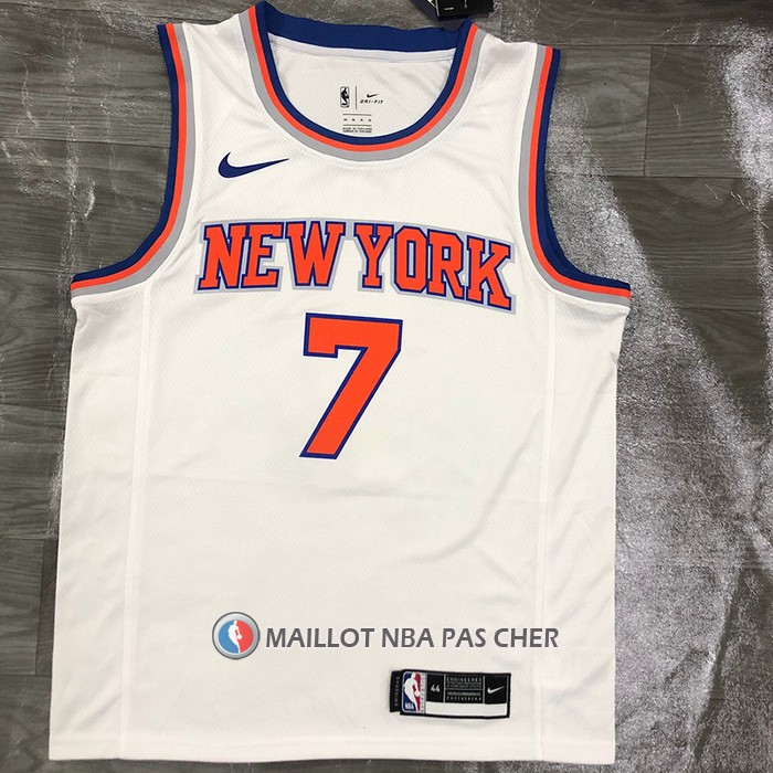 Maillot New York Knicks Carmelo Anthony NO 7 Association Blanc